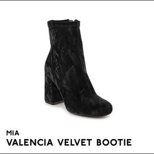 Mia Valencia Black Velvet Bootie